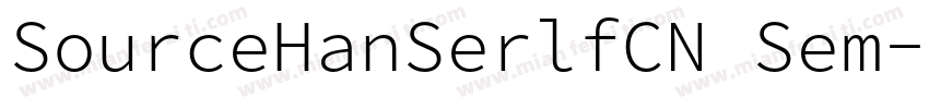 SourceHanSerlfCN Sem字体转换